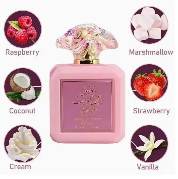 

ink Blush Shams Al Emarat Khususi Eau de Perfum for Women - 3.4 oz | Marshmallow Blush Sweet Romantic Fragrance | Long-Lasting L