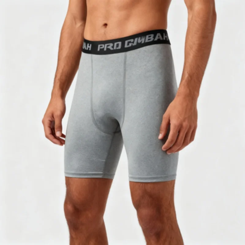 

Men Sports Leggings Fitness Elastic Compression Tights Drying Quick Size Fitness Plus Pants Running Training Stretch Shorts