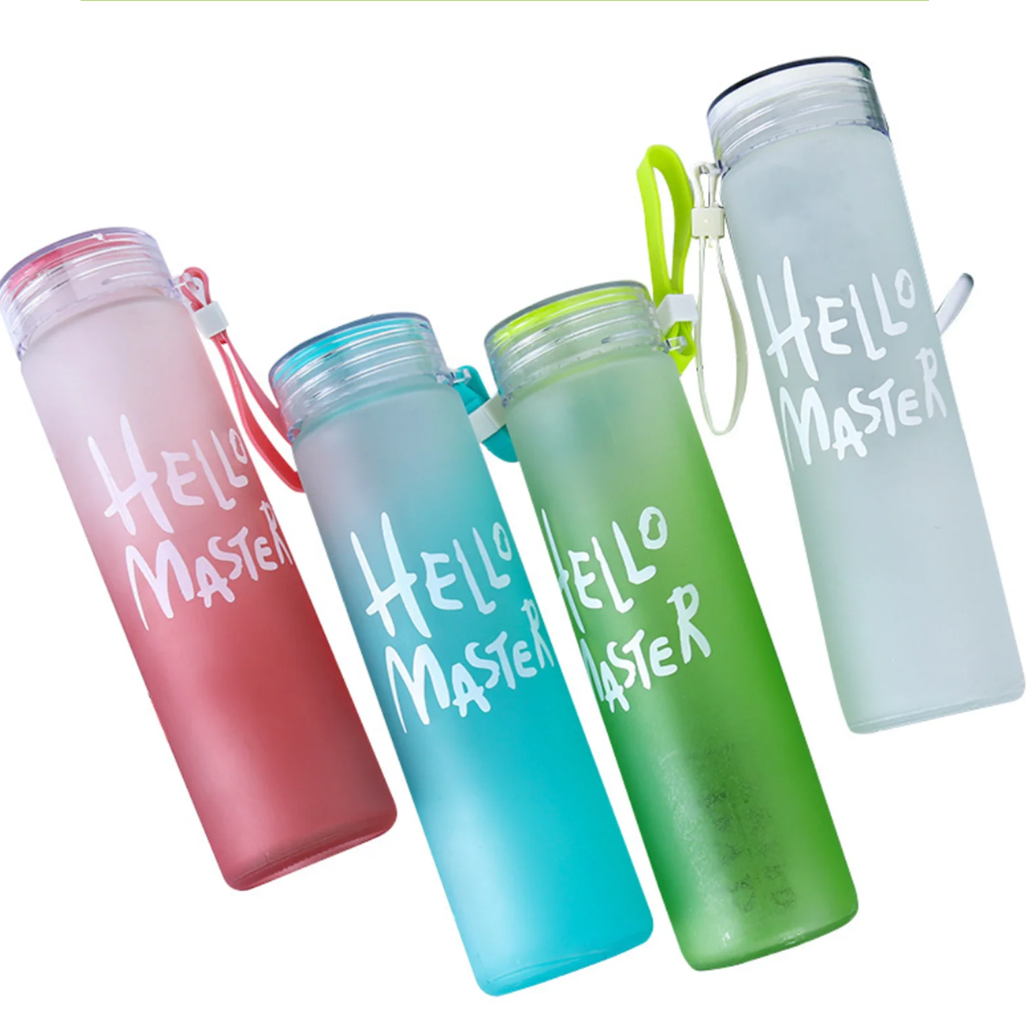 Factory Wholesale  Glass  Frosted Drinkware Cheap Glass Camp Water Bottles