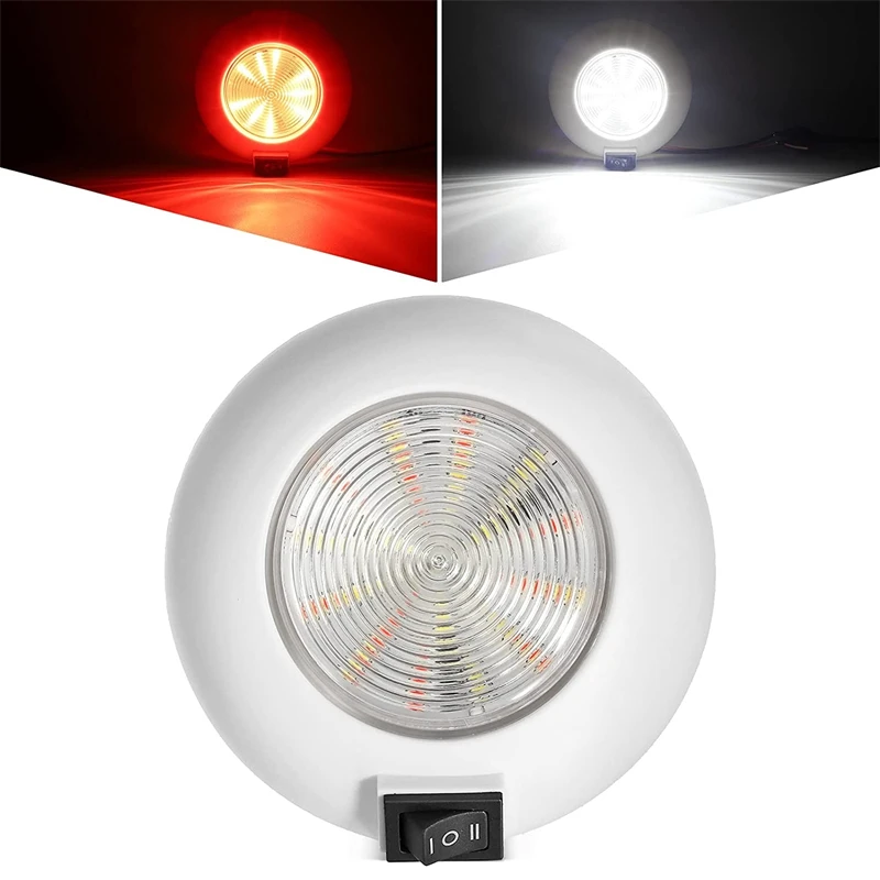 

1Pcs 4 Inch Round LED Utility Dome Light for Home Truck RV Trailer Boat Aircraft Interior Light High Power LED Downlight