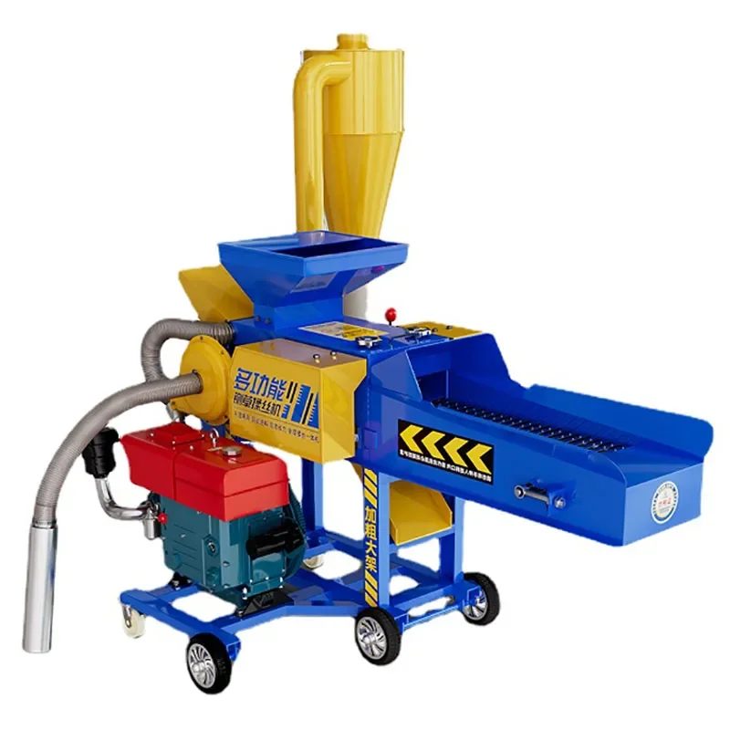 Alimentação multifuncional motor diesel cortador de grama martelo moinho cortador de palha casa reprodução gado e ovelhas cortador de colheita de grama