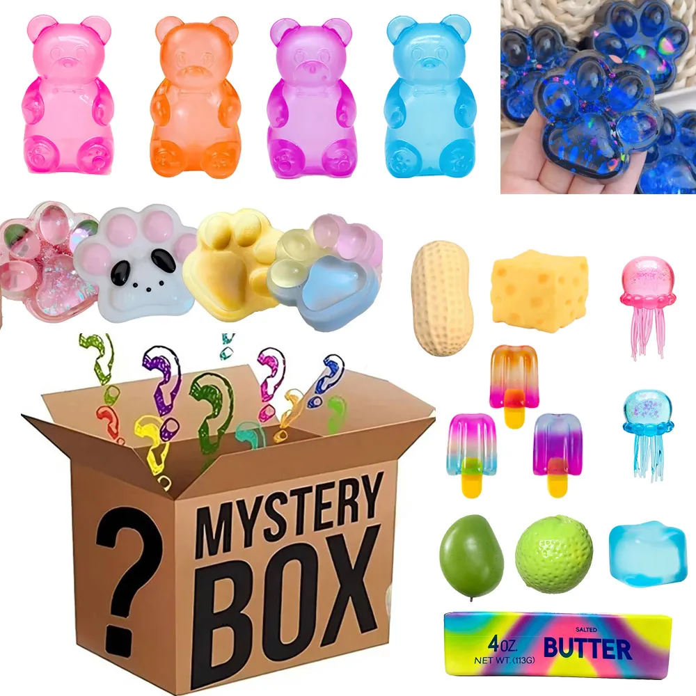 

Mystery Fidget Toy Kawaii Cat's Paw,Simulated Food,Antistress Foot Squishy Toys, Squeeze Toy, Mochi Squishy, Stress Reliever Toy