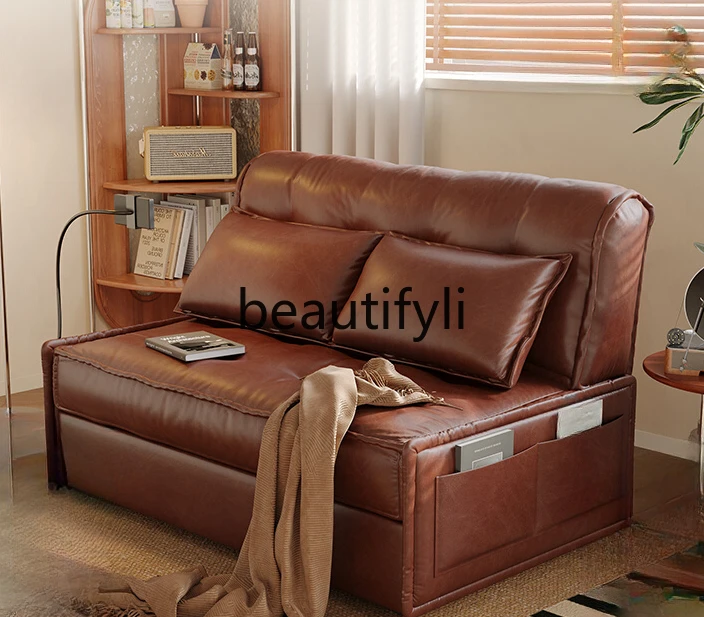 

Sofa bed folding dual-purpose small apartment living room study multi-functional sofa bed telescopic modern simple 2024 new