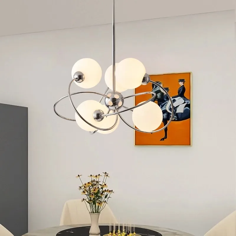 

Special Promotions!Bauhaus design sliver Glass ball Hanging chandelier Lights,lustre Bar,Living room decoration home Lamps,D80cm