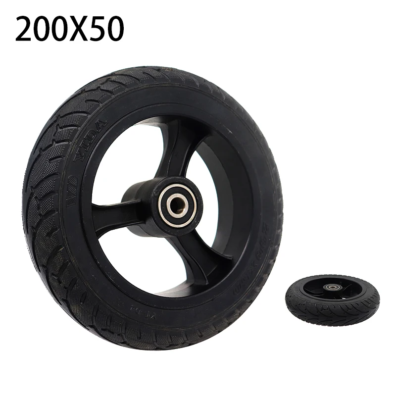 8 Inch wheel 200x50 Solid Tire alloy hub For Xiaomi Ninebot Segway ES1 ES2 ES4 Electric Scooter rear Wheel Explosion-Proof