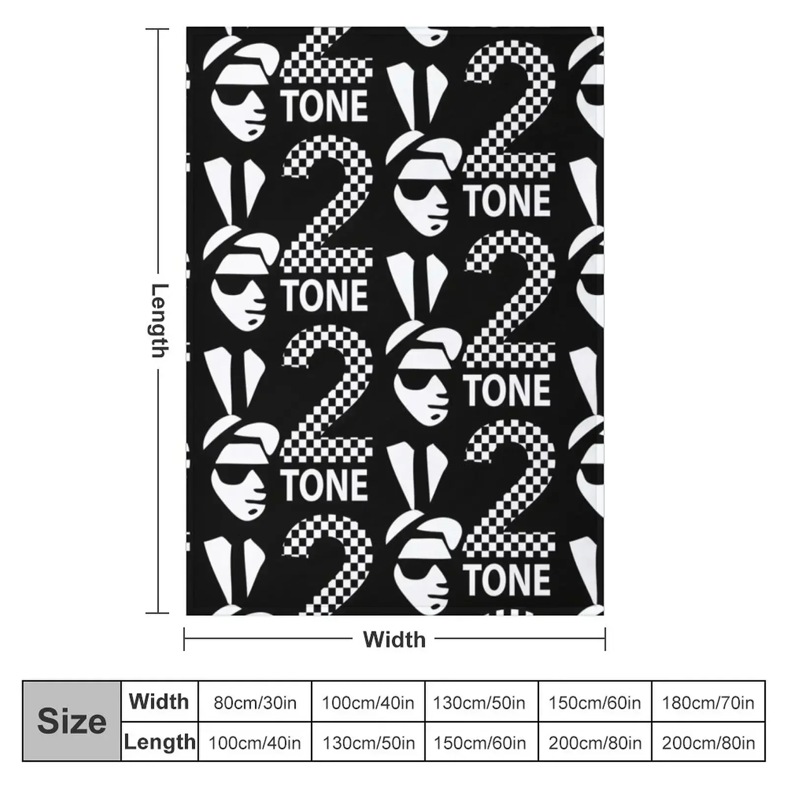 The Specials 2 Tone | Rude Boy Two Tone Ska 2 Music Records Throw Blanket couch cozy soft plush fuzzy picnic outdoor blanket