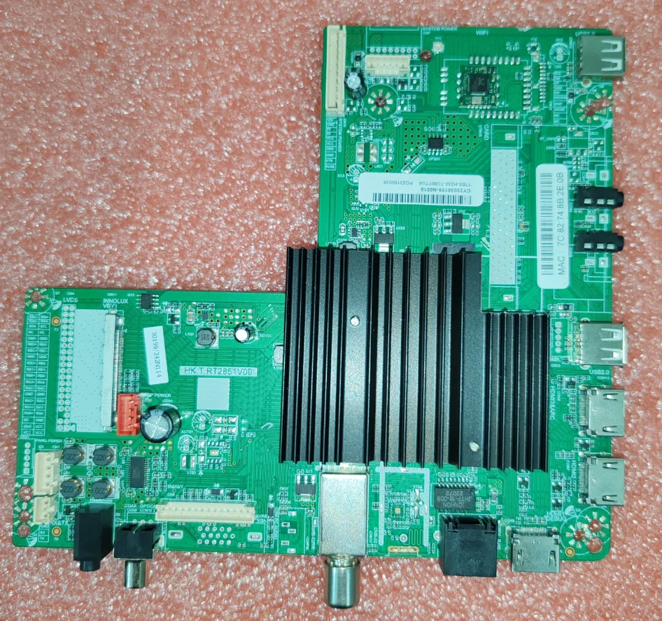 HK.T.RT2851V09  4K LED TV motherboard network WiFi, physical photo, tested well  30199  242n114