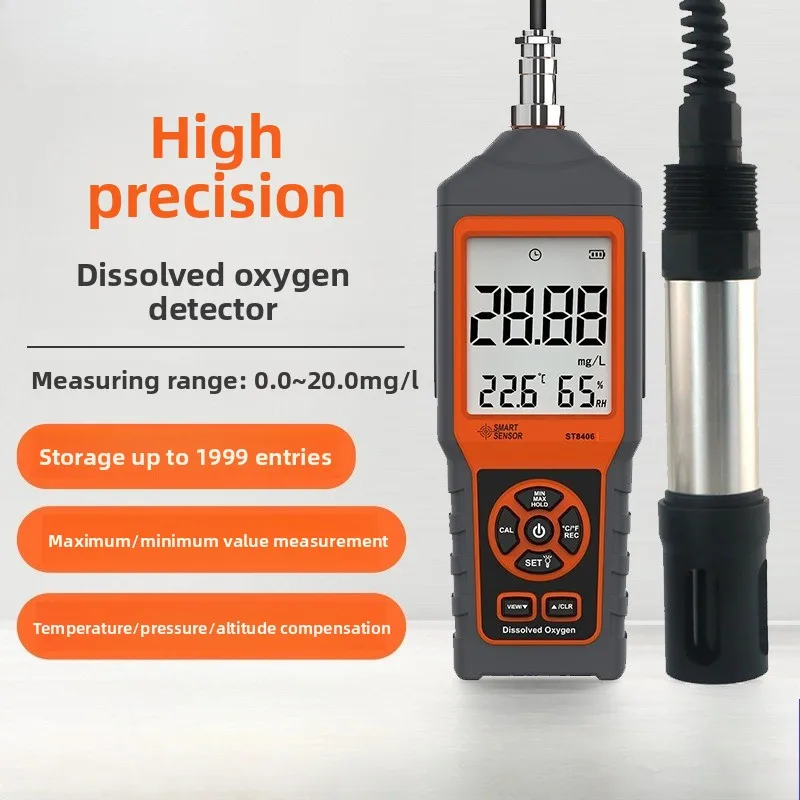 Portable Dissolved Oxygen Meter DO Detector for Aquaculture Water Quality Test