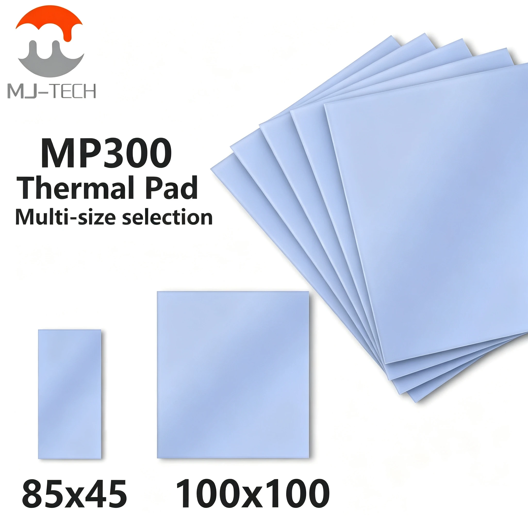 MJ-TECH MP300 3W/mK Thermal Pad Silicone Gap Filler 0.5-3.0mm For CPU GPU M.2 SSD Laptop Heatsink Cooling