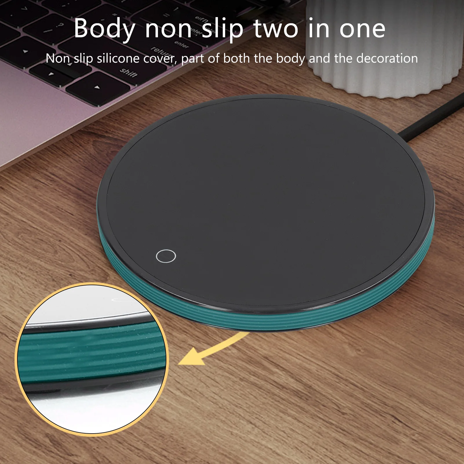 Sottobicchiere termico Scaldatazze da caffè Tappetino riscaldante da scrivania Home Office Essenziale per tazza d'acqua Tè al latte che mantiene caldo