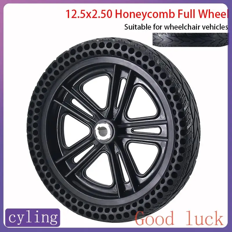 

12inch Wheel 12.5x2.50 Tire 12.5x2.50 Ball Bearing Rubber Wheel For Folding Electric Scooter Scooter E-Bike Wheelchair Part
