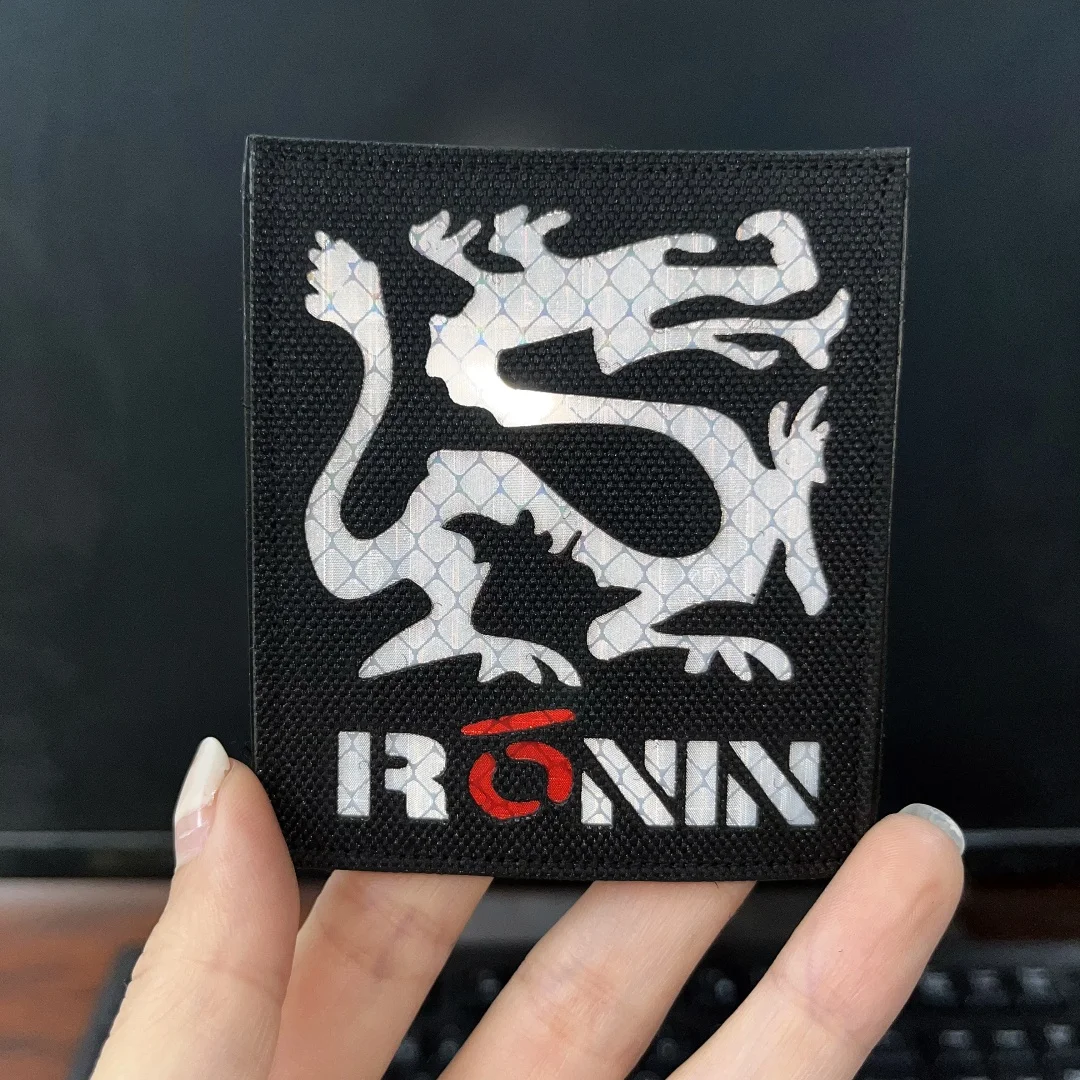 Chinese Loong PVC Hook and Loop Patches for Clothing Ronin Reflective Tactical Morale Badge DIY Decorative Backpack Sticker