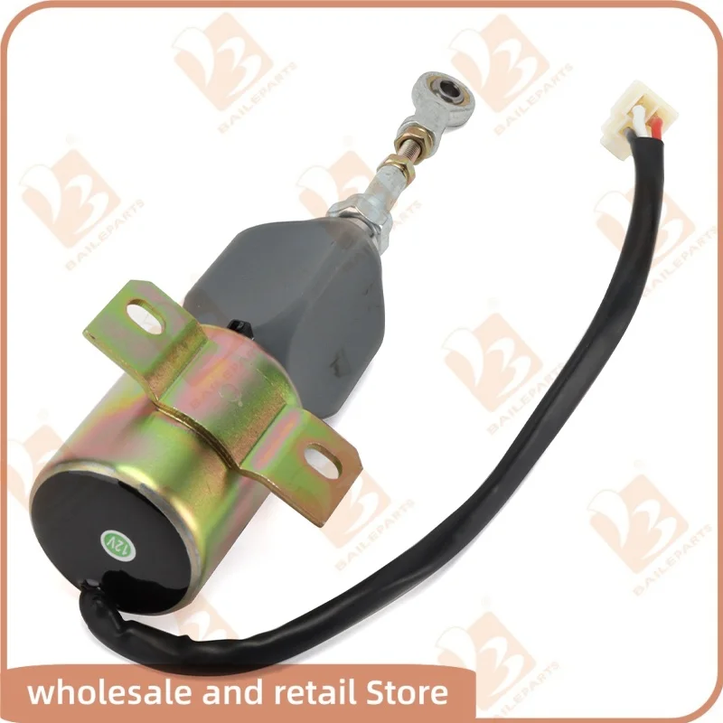 6108-1115030 Solenoide di arresto carburante per Yuchai YC85 315 215 12V 24V 61081115030 Accessori per escavatore con elettrovalvola di arresto
