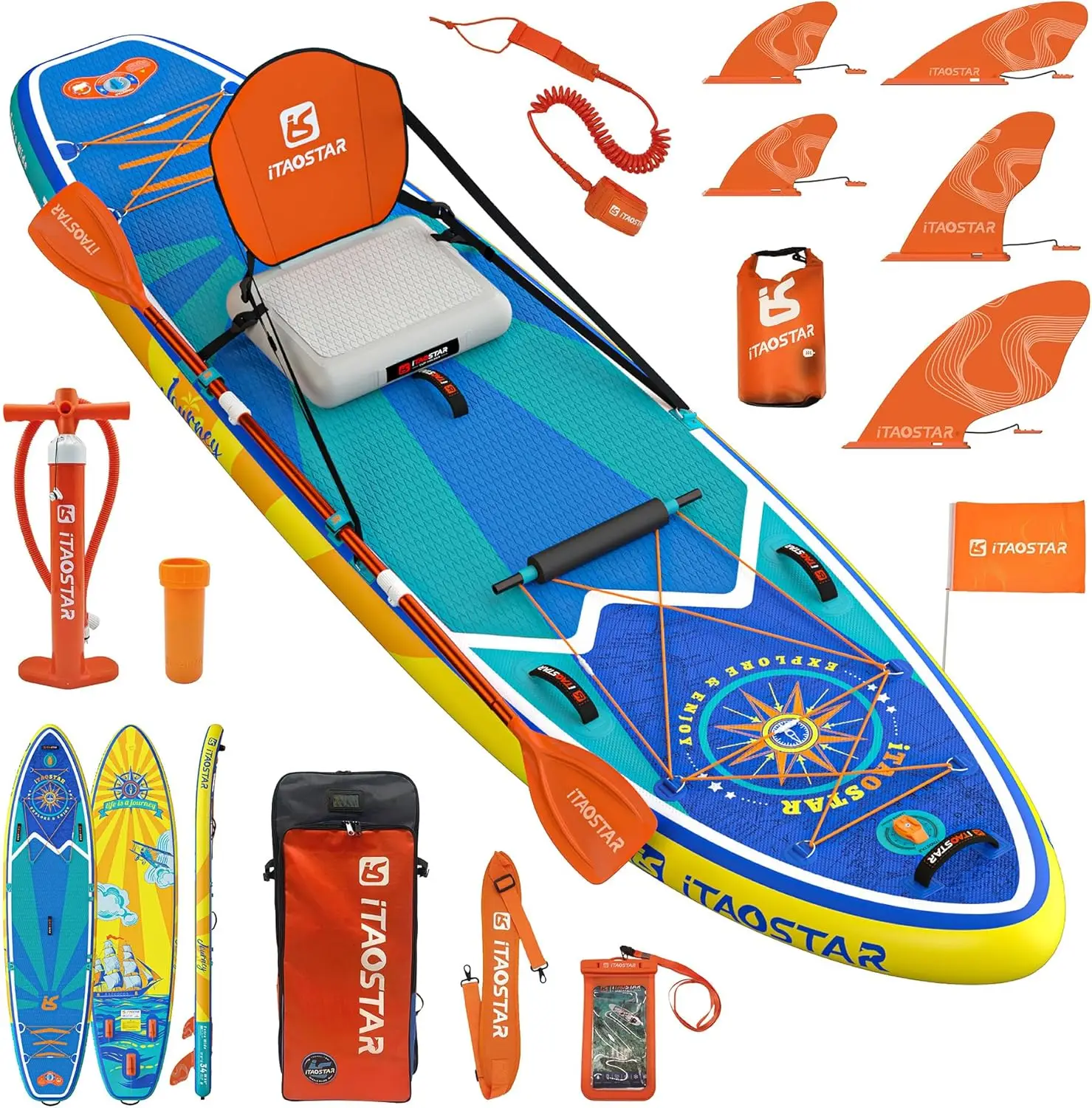 Tabla de Paddle Extra ancha, accesorios de tabla de SUP Premium de una parada, aletas a medida