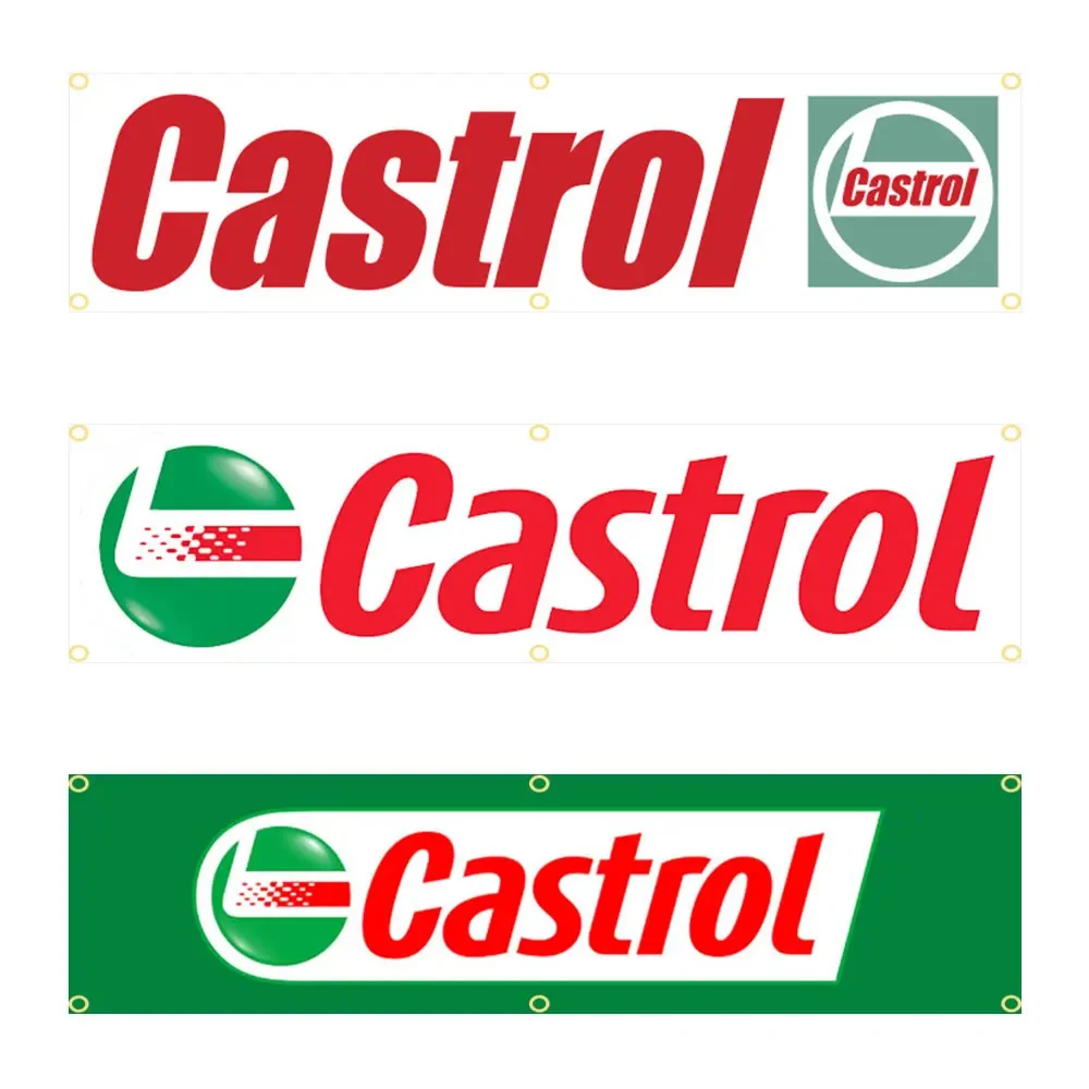 CASTROLS LUBE-pancarta de poliéster estampada para decoración, tapiz para garaje o exterior, 60x240cm