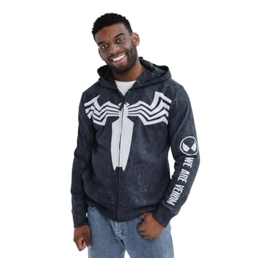 Marvel Spider-Man Fleece Matching Family Zip Up Cosplay Hoodie Toddler to Adult Sizes - 2XL
