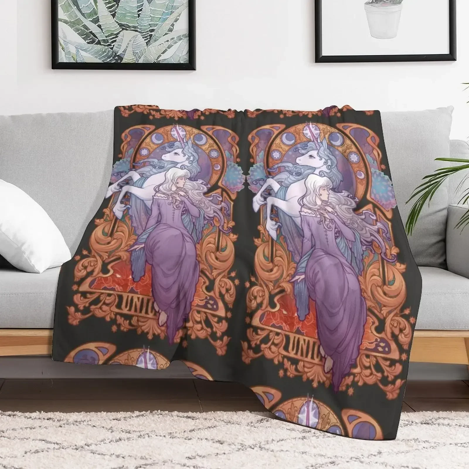 

Lady Amalthea - The Last Unicorn Throw Blanket Personalized Gift anime Blankets Designers Kid'S Shaggy Blankets