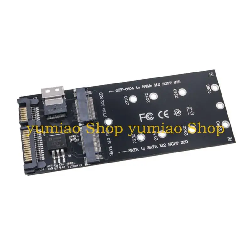 

587B 1PC B+M Ключ M.2 NGFF SSD к M.2 к адаптеру NVME SSD для SFF-8654 CARD CONVERTER CARD