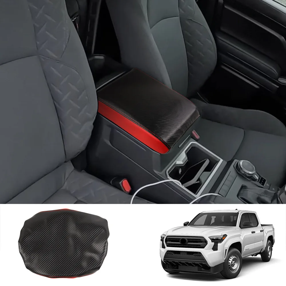 For Toyota Tacoma 2024 Car Armrest Box Cover Leahter Anti-Scratch Center Console Cover Car Interior Accessories