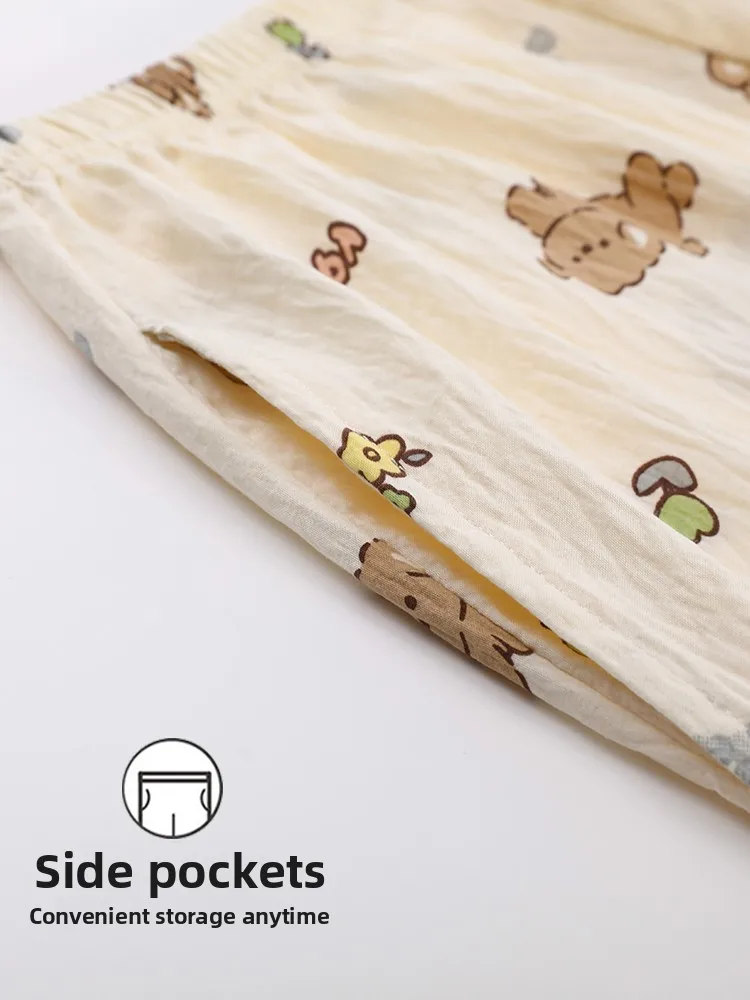 

Хлопковая одежда Langa Cloud ort Sve, женская летняя домашняя одежда, комплект из двух предметов с милым рисунком и накладкой на грудь