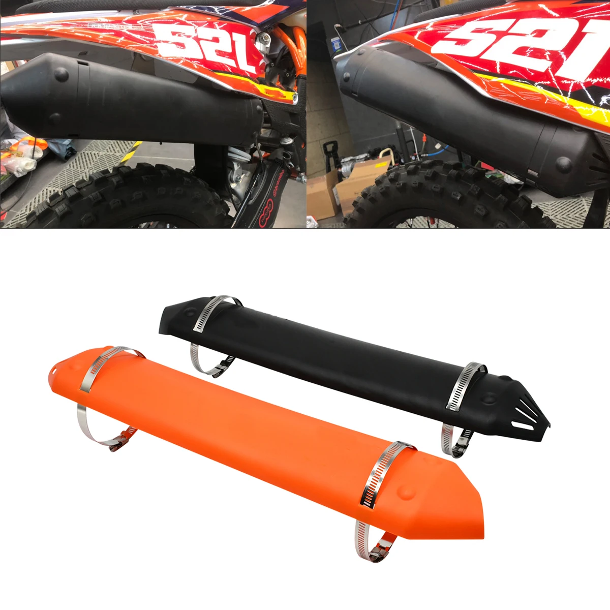 Motorcycle Heat Shield Exhaust Protective Cover For KTM EXC 250 300 TPI XC XC-W For Husqvarna TE250 TE300 2T 2020 2022 2023 2024