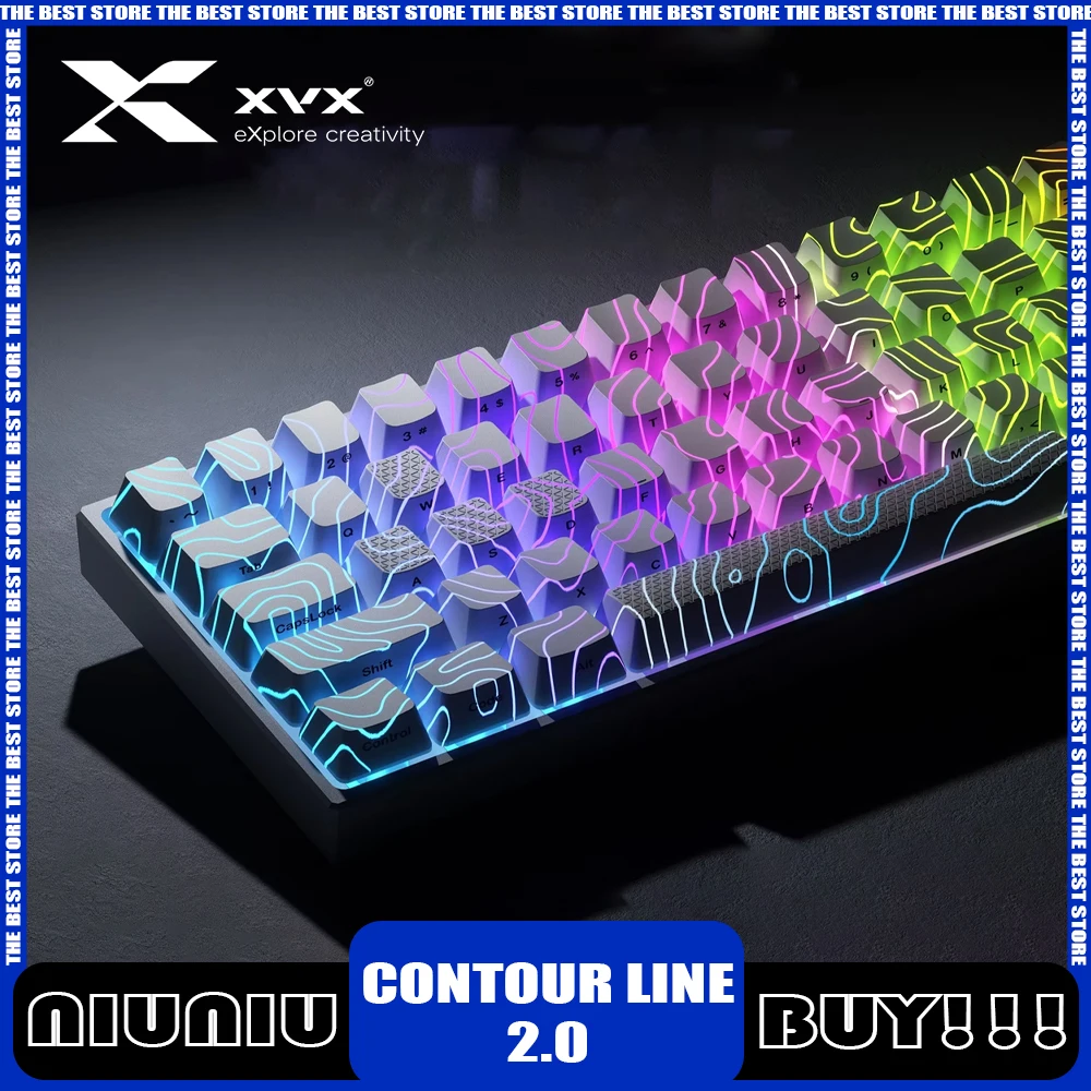 

Xvx Contour Line 2,0 Keycap прозрачная боковая резьба Imd механическая клавиатура под заказ Keycap 3d Matte Hot-Swap Wooting Pc Game