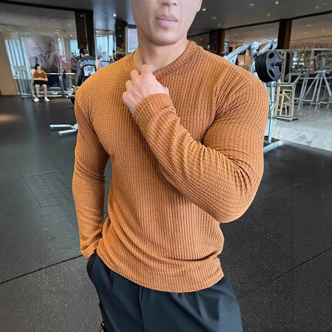 

Мужской вязаный длинный свитер све, осень-зима, третий трансграничный молодежный модный свитер со змеиным узором, спортивная одежда, круглый топ