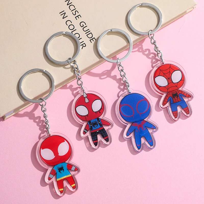 Marvel Spider-Man Parallel Universe Gwen Miles Cartoon Character Peripheral Creative Couple Backpack Pendant Keychain Toy Gift