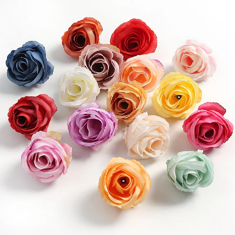 10/20 sztuk Rose sztuczne kwiaty do wystroju domu ślub dekoracja ślubna dostarcza sztuczne kwiaty DIY wieniec panny młodej akcesoria — zdjęcie 4