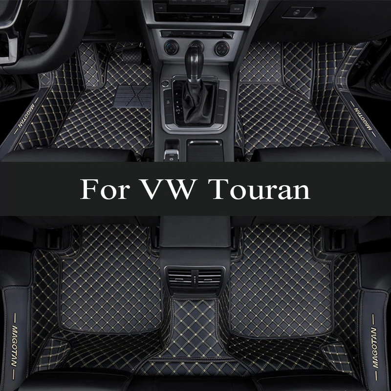 

Car Floor Mats For VW Touran 2008-2015 DropShipping Center Auto Interior trunk mat 100% Fit Leather Carpets Rugs Foot Pads