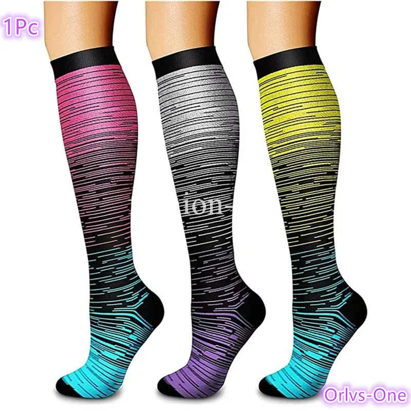 1 Pair Compression Socks Nursing Women and Men Stockings Best Medical Nursing Hiking Travel Flight Socks Running Fitness Socks