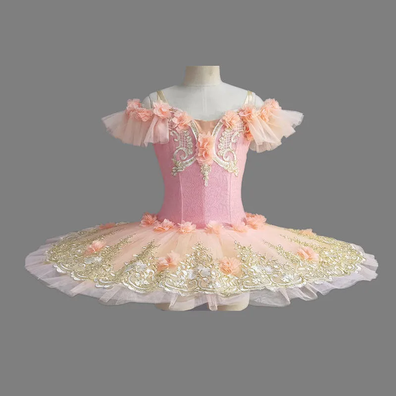 Girls Pink Professional Ballet Dress Kids Flowe Tutu Ballet Swan Lake Ballet Costumes women Belly Dancewear Ballerina