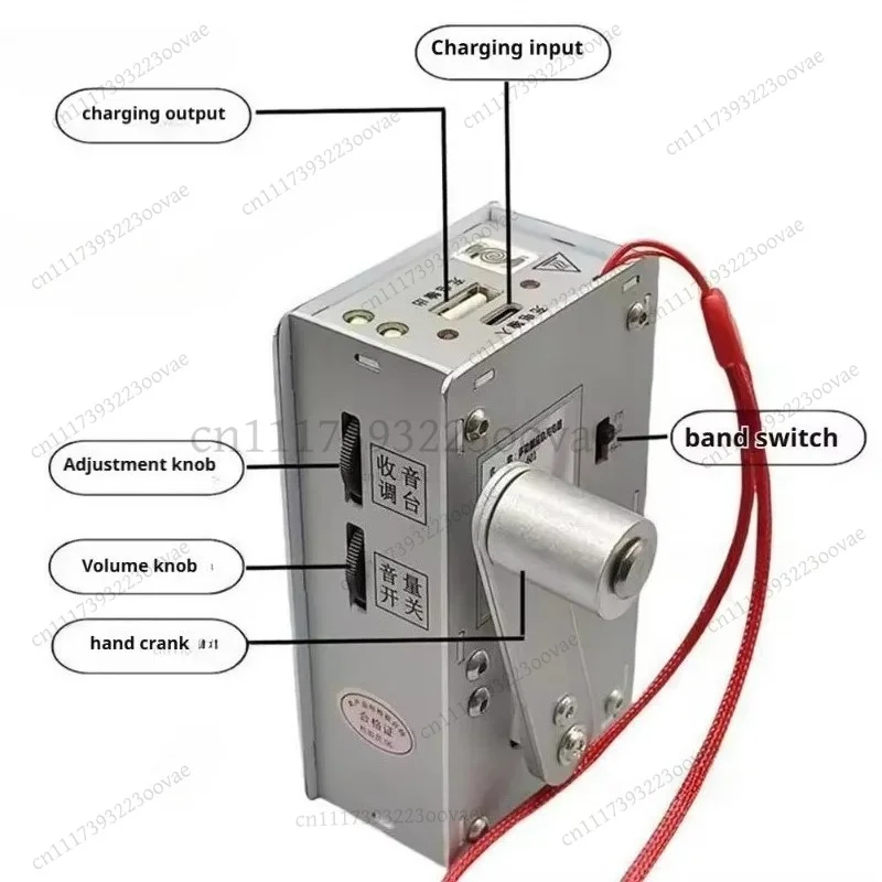 Hand Crank Generator Multifunctional Radio Igniter Flashlight USB Charging Outdoor Emergency Power Tool Survival Gear