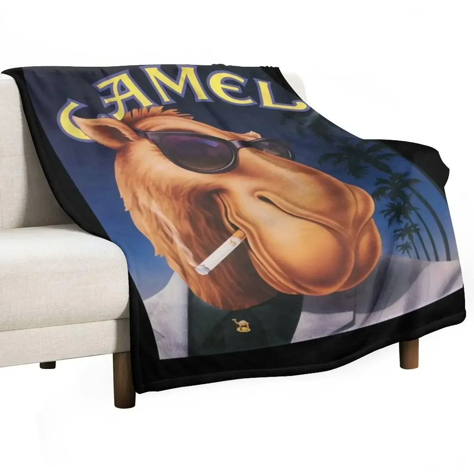 Camel Cigarettes Throw Blanket Shaggy Vintage Decoratives Baby halloween Decorative Sofas Blankets