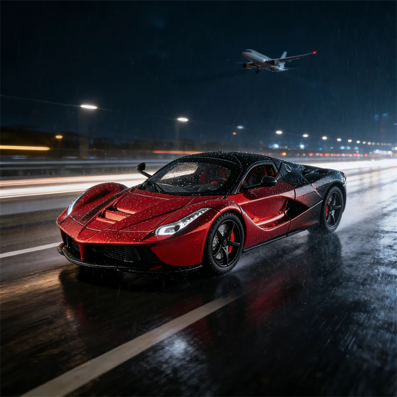 

1:22 Lafa Supercar, модель автомобиля из сплава, коллекция украшений, звуковой свет, подарок для мальчика, звук и свет, миниатюрный