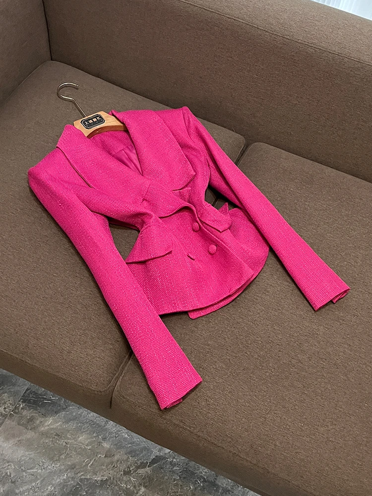 Ele – ensemble de costume Vintage pour femme, avec gilet à Double bouton et jupe longue fendue, pour début d'automne et d'hiver