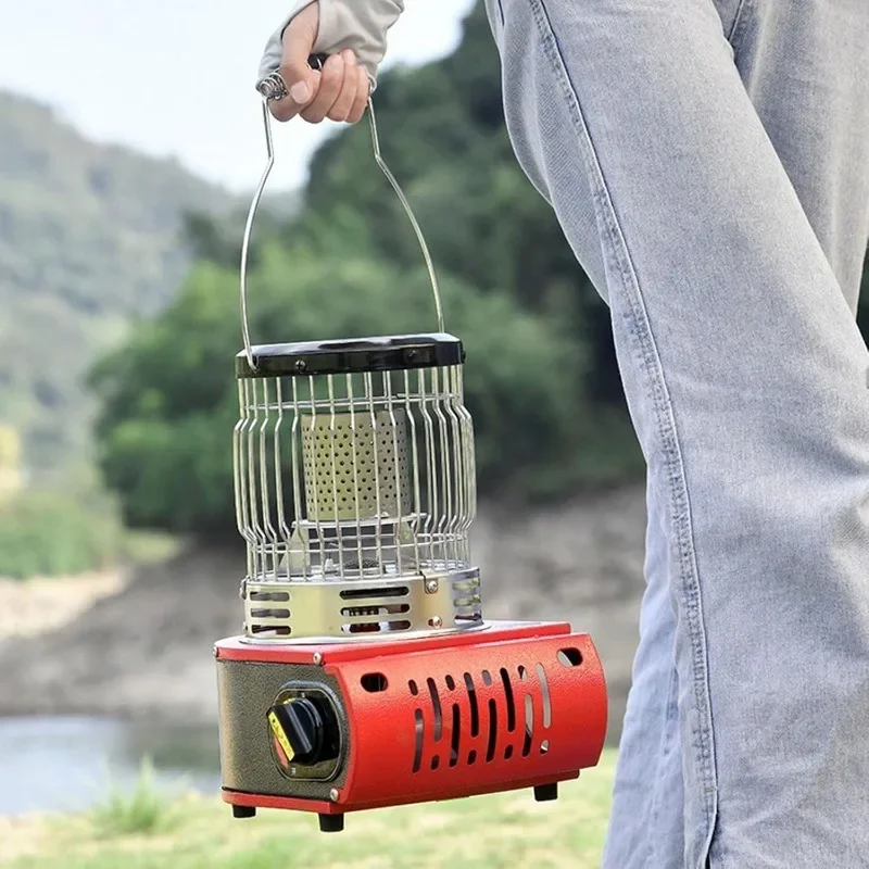 

Gas Stove Heater Burner Portable Winter Camping Outdoor Handle Adjustable Flame Heating Oven Burner Survival Cooking Tent Warmth