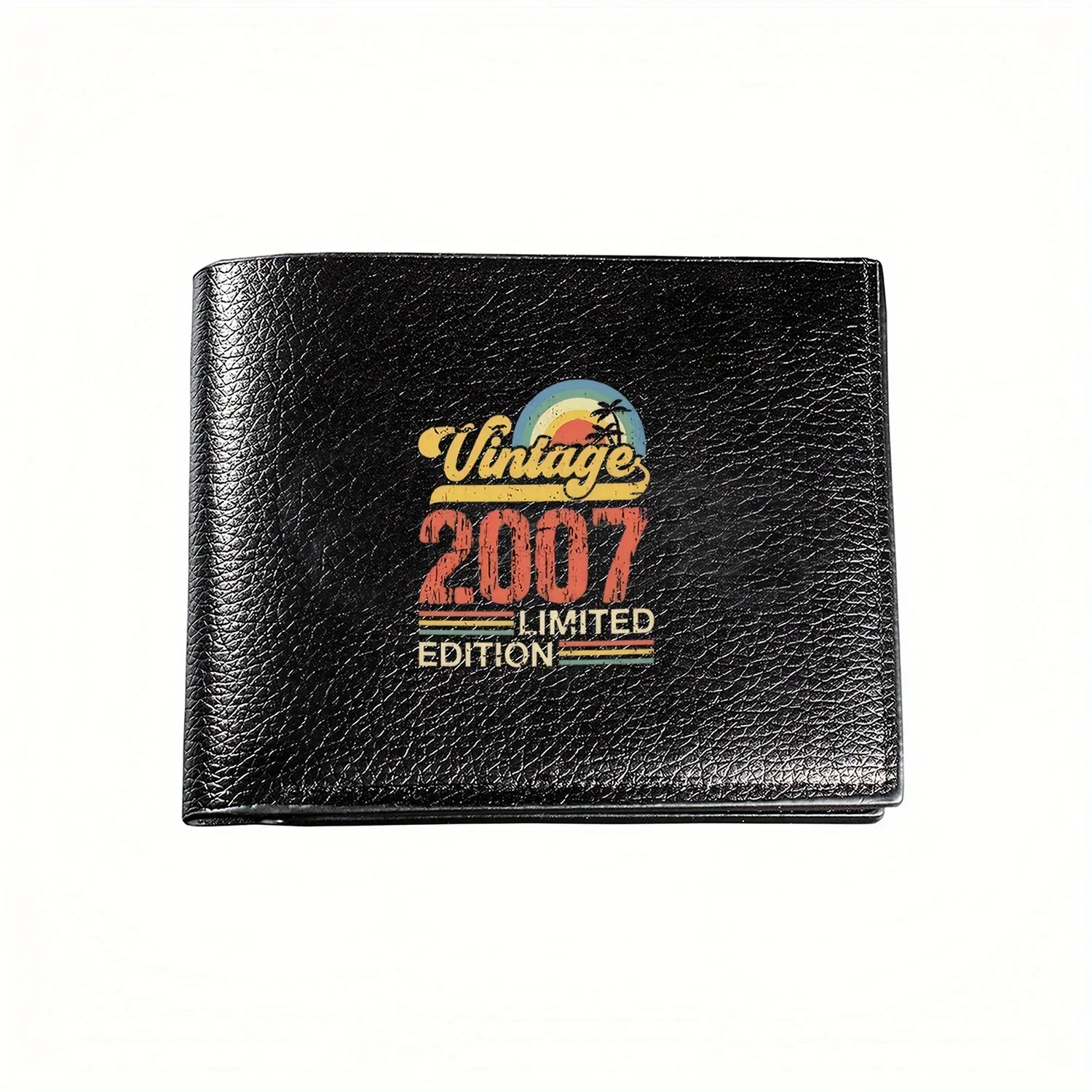 

Винтаж 2007, ограниченная серия, ретро, закат, пальмы, графика, деловой, мужской, повседневный, элегантный, простой, практичный, качественный, стильный кошелек