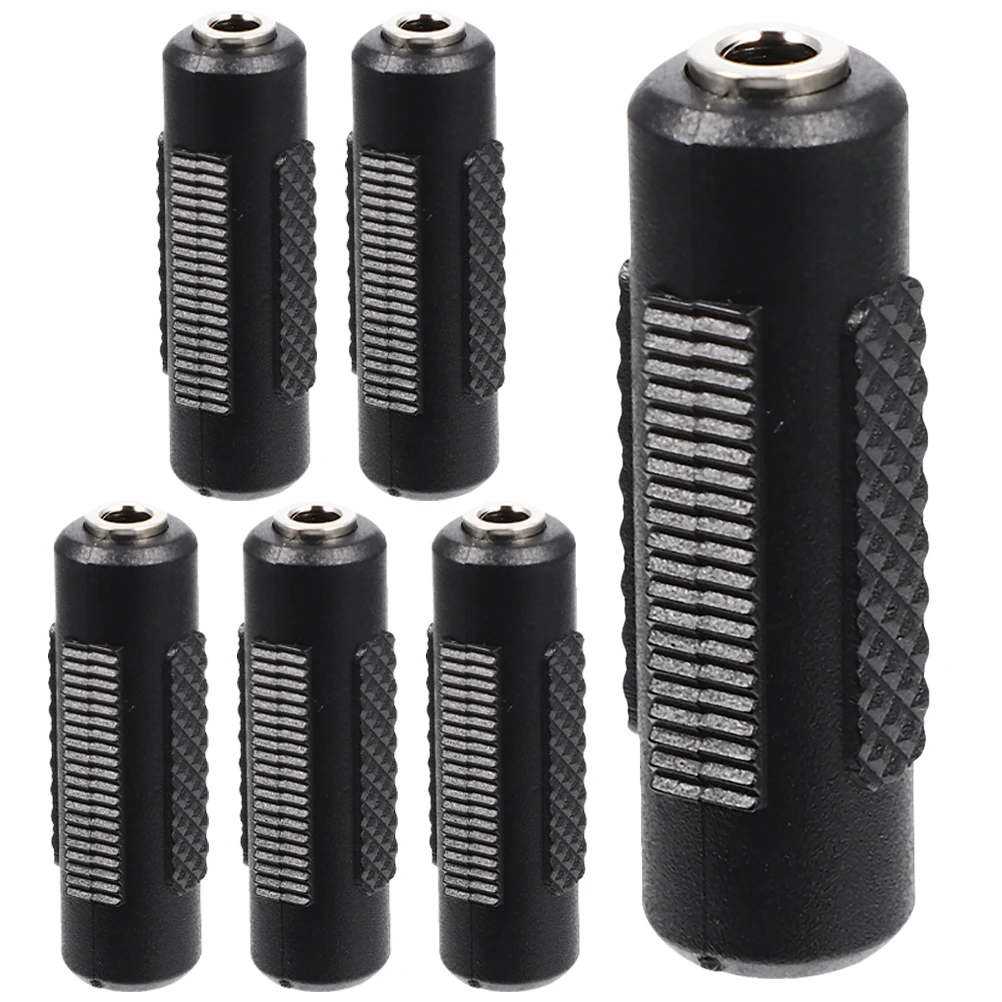 

6Pcs 3.5mm to 3.5mm Stereo Audio Adapter Headphone Jack Mic Connector Durable Portable Plug and Play Headphone Jack Adapter