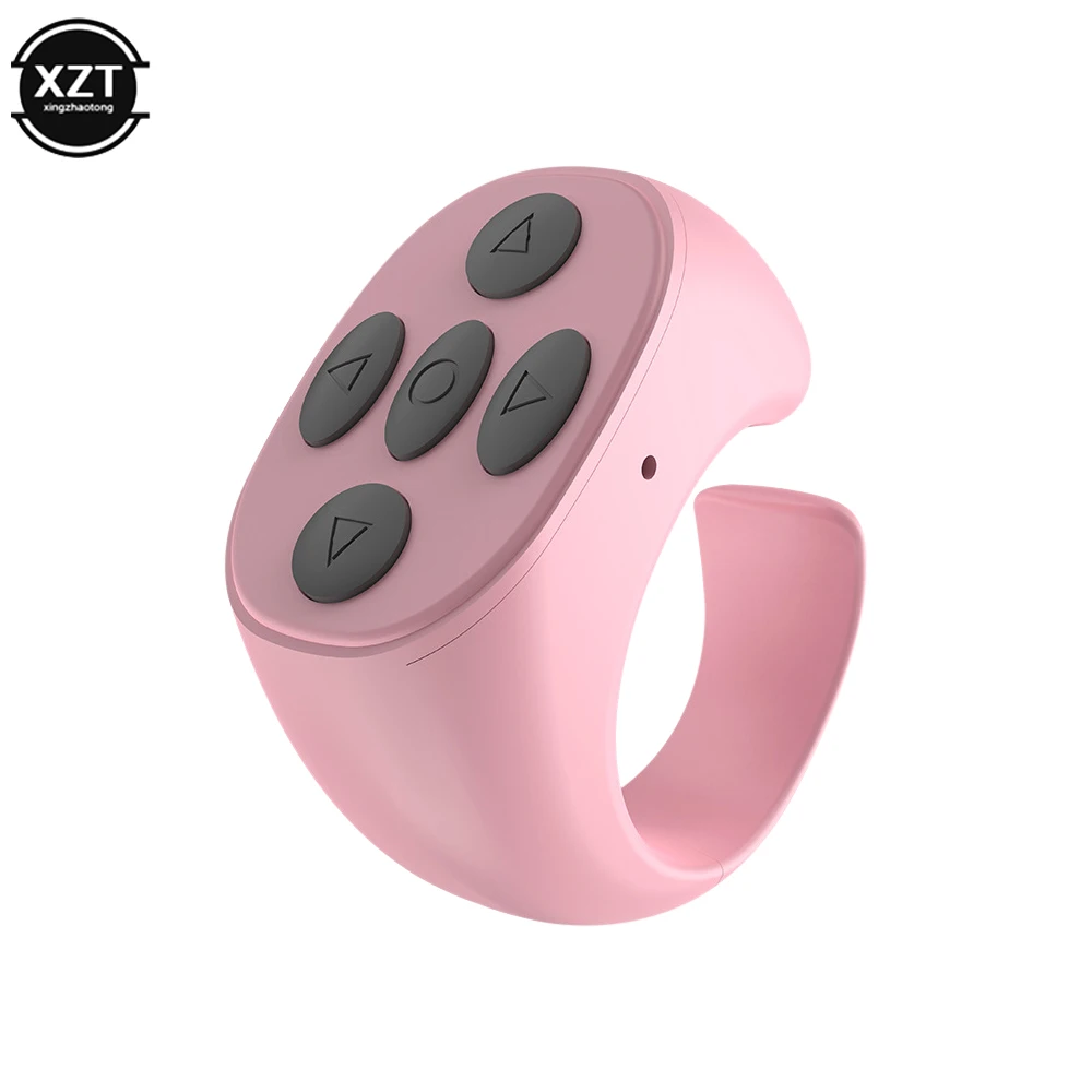 Wireless Bluetooth-compatible Ring Remote Control Mini Portable Fingertip Selfie Video Controller Automatic Page Turner Browsing