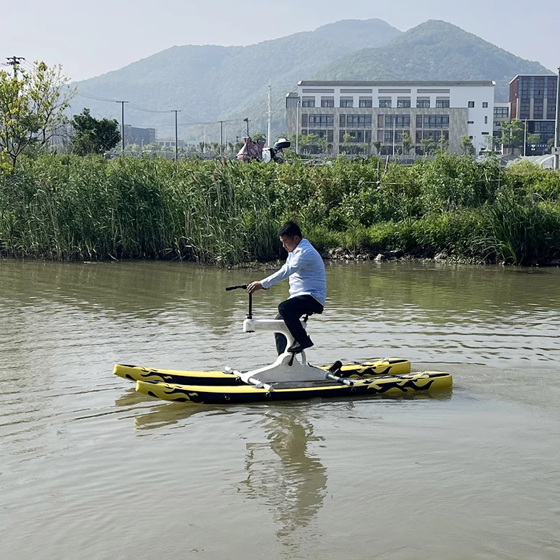 Outdoor aquatic water bike pedal boats Inflatable floating Water Bicycle Single