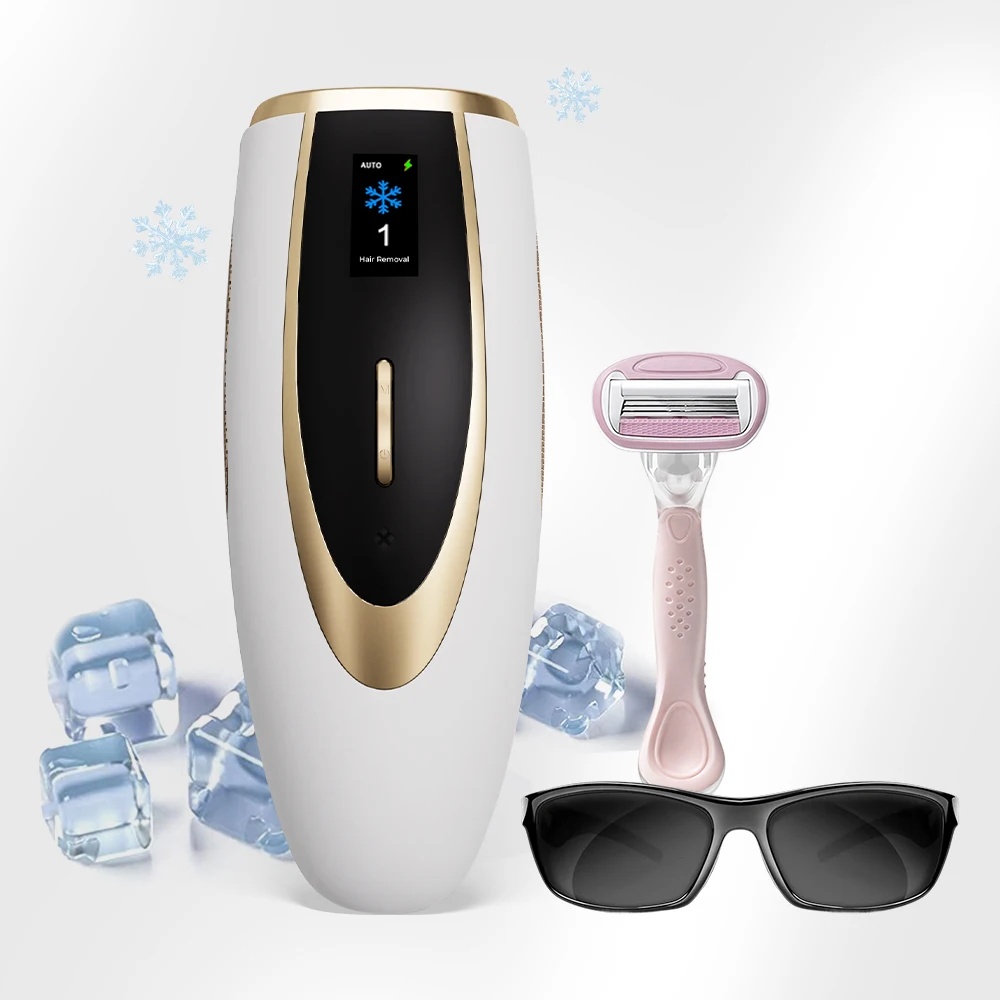 

Portable Handheld IPL for Home Use Ice Cooling LED Device Rejuvenation for Lip Bikini Hair Removal EU/US Compatible