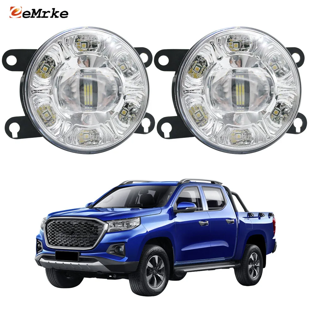 

LED Fog Lights + Led DRL for Changan Hunter F70 2020 2021 2022 2023 Car PTF w/ Clear Lens Front Bumper Daytime Running Lamp