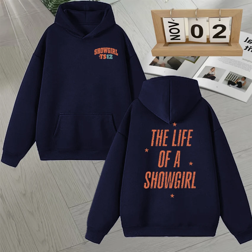 2025 The Life of A Showgirl streetwear Hoodie Autumn Winter Double Sided Printed Long sleeve Unisex Fleece Men Women Sweatshirt