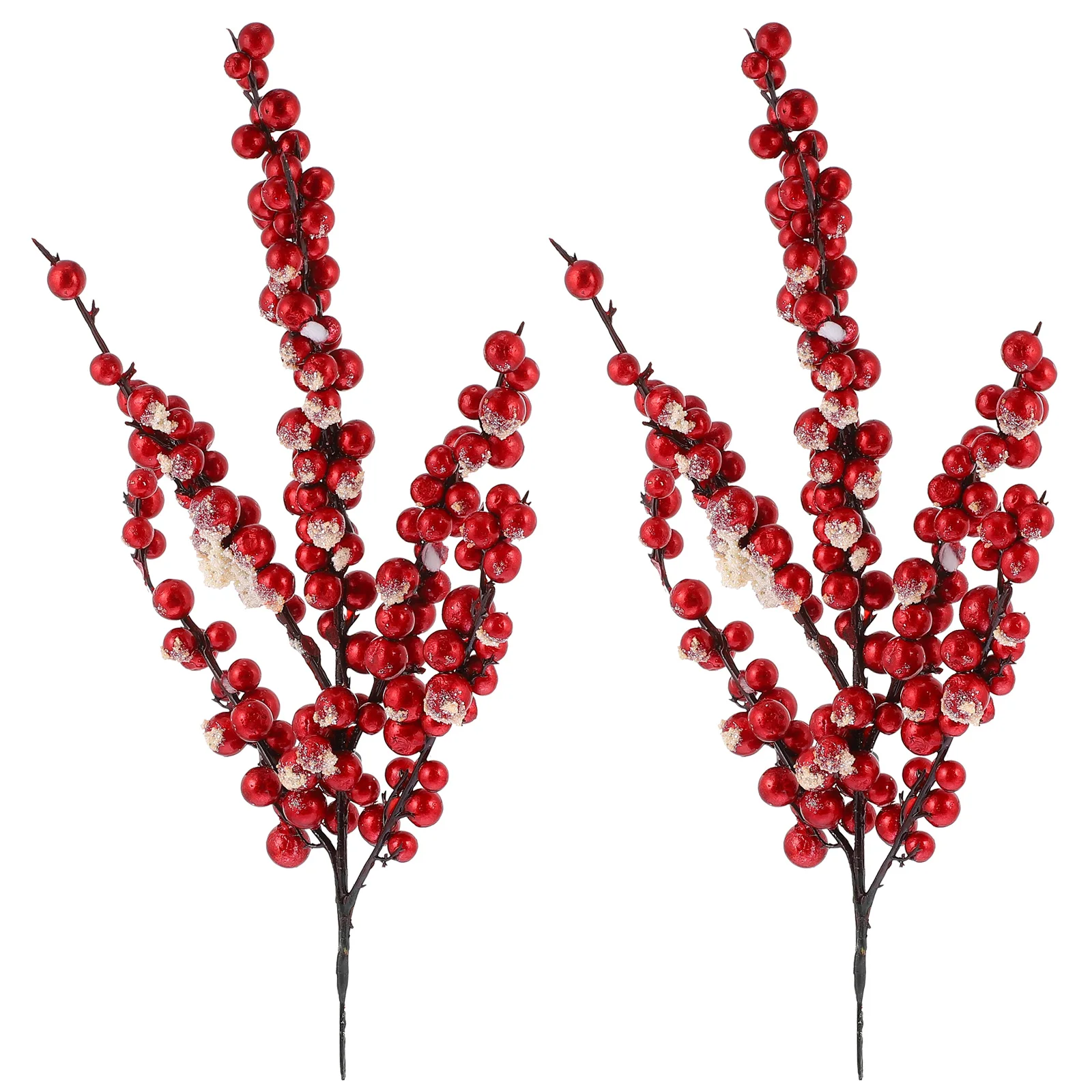 

2Pcs Artificial Christmas Berries Red Fruit Decorations Home Party Arrangement Supplies Plastic Xmas Gifts