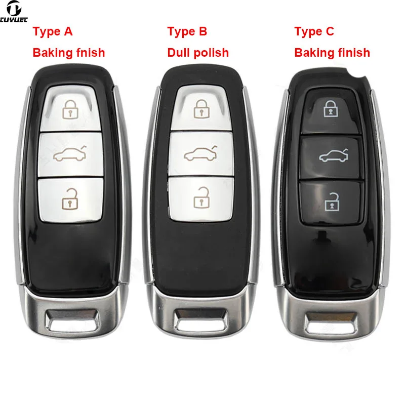 

Smart Remote Key Shell for Audi A8L Replacement Blank Key Case for Audi A6L After Year 2016 With Emergency Insert Key Blade