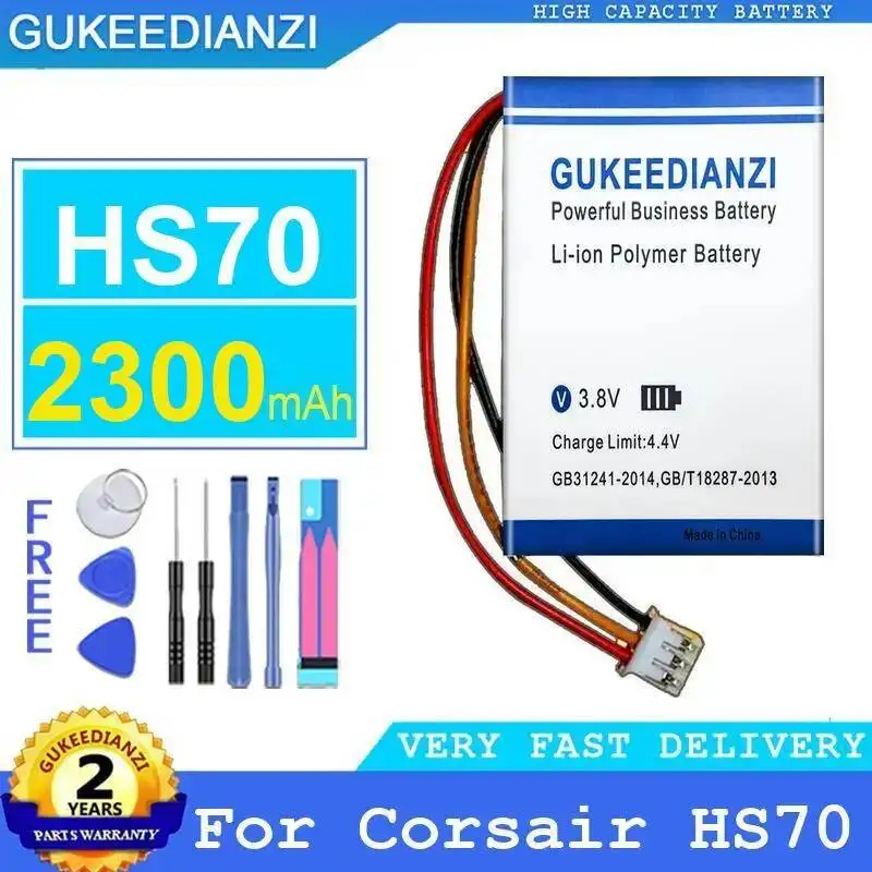 

Надежная сменная батарея для наушников Corsair HS70, 2300 мАч