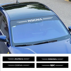 Für opel astra h k j g opc corsa d e b vectra b mokka insignia auto reflektierende abziehbilder front windschutz scheibe auto aufkleber zubehör