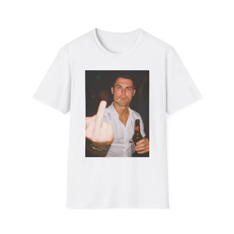 Everyday Beer Gesture T Shirt Middle Finger Graphic Top for Beer Bottle Unapologetic Attitude Relaxed Street Style Vibes