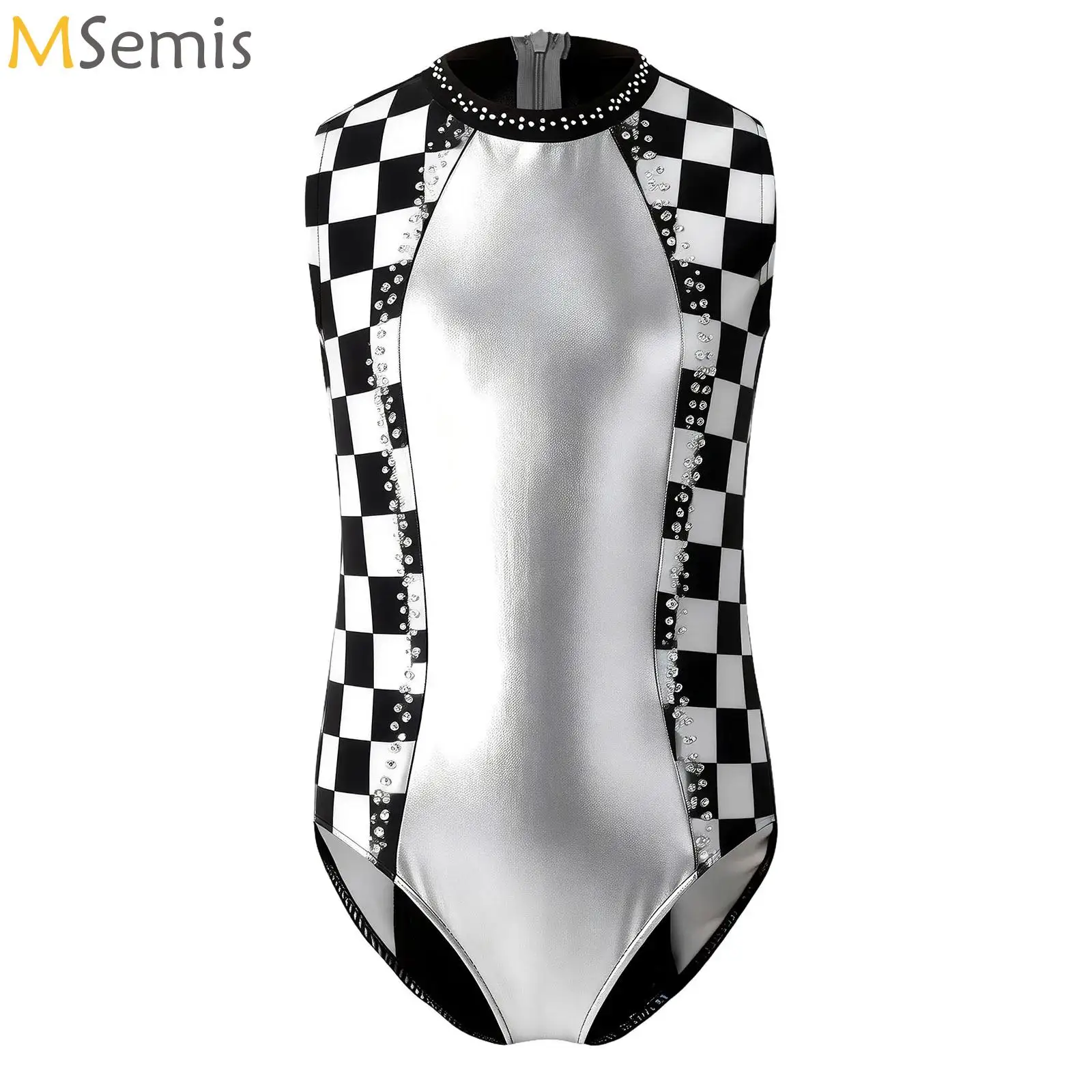 

Gymnastics Leotards for Girls Sparkly Rhinestones Tumbling Dance Leotards Kids Ballet Dance Bodysuit for Class Training Perform